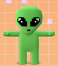 Matching 3D Alien character model