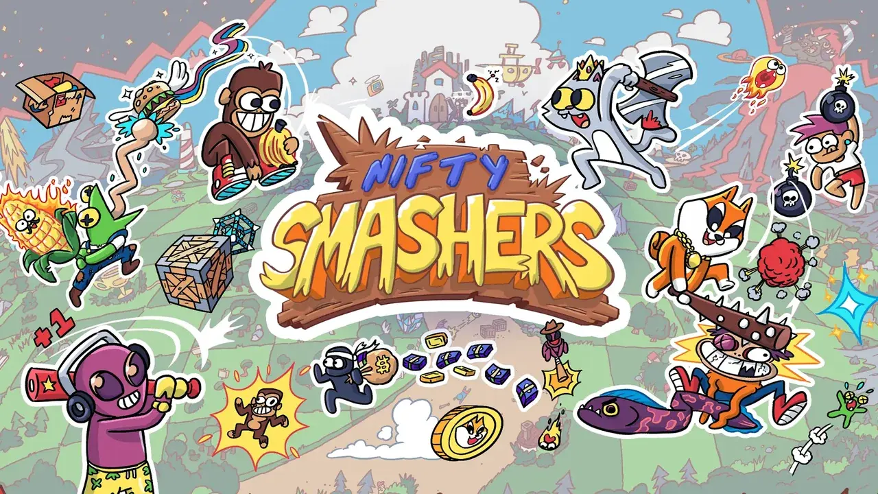 Nifty Smashers game artwork featuring the DEGEN cast